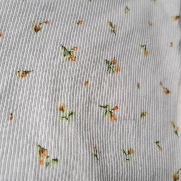 NEW SKIMS Girlfriend Boxer Shorts Cotton Rib Knit (Cream Floral) - SKIMS - Picture 7 of 8